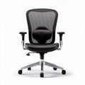 Ergonomic office chair with adjustable lumbar support and mesh back design