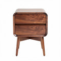 Wooden nightstand with two drawers and sleek design 40 x 40 x 50cm